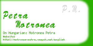 petra motronea business card